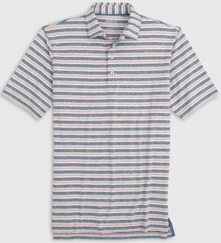 Crew Striped Polo in Lake by Johnnie-O