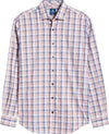 Slub Cotton Button Down Shirt Jordi Plaid in Lollipop by Johnnie-O