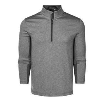 Sequoia Quarter-Zip in Smoke Heather Grey by Greyson