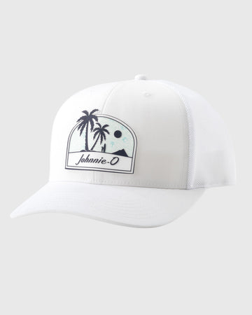 Palmco Trucker Hat in White by Johnnie-O