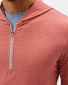 Bixler Performance 1/4 Zip Hoodie in Washed Red by Johnnie-O