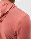 Bixler Performance 1/4 Zip Hoodie in Washed Red by Johnnie-O