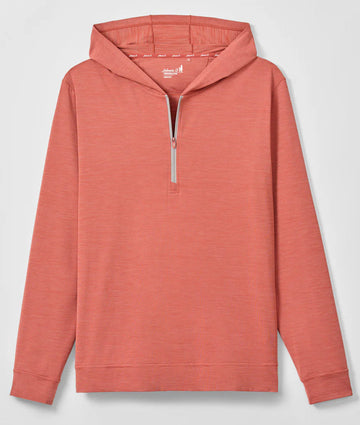 Bixler Performance 1/4 Zip Hoodie in Washed Red by Johnnie-O