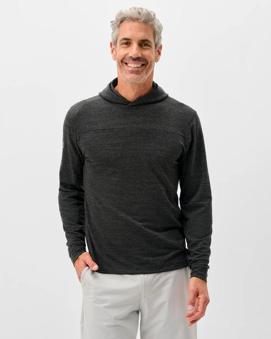 Remmy Lightweight Performance Hoodie in Black by Johnnie-O