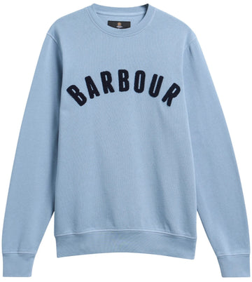 Essential Prep Logo Sweatshirt in Tarn Blue by Barbour