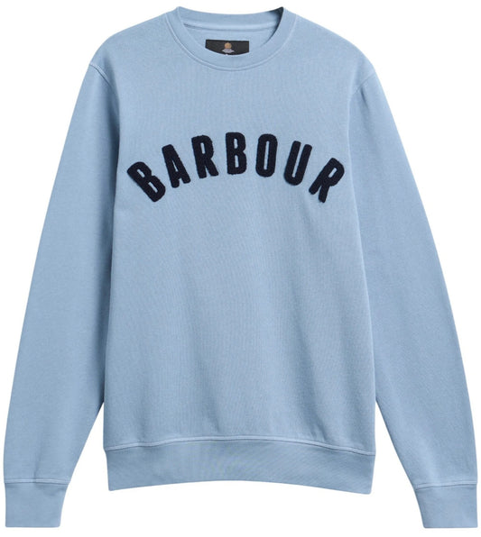 Essential Prep Logo Sweatshirt in Tarn Blue by Barbour