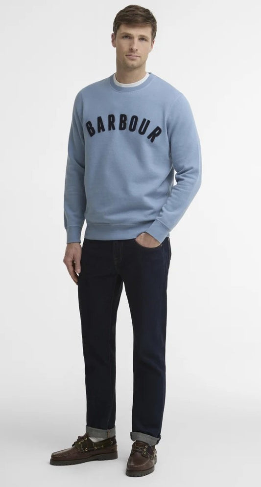 Essential Prep Logo Sweatshirt in Tarn Blue by Barbour