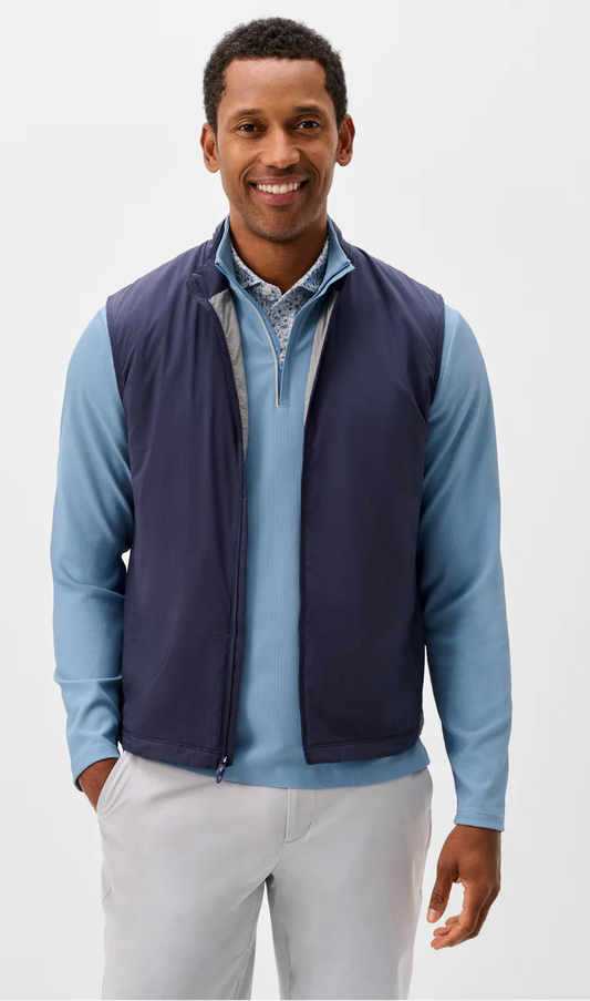 Charlton Featherweight Performance Vest in Wake by Johnnie-O