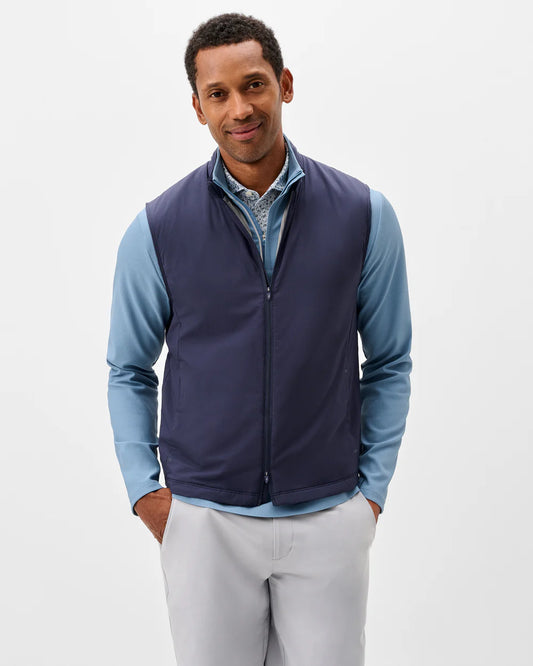 Charlton Featherweight Performance Vest in Wake by Johnnie-O