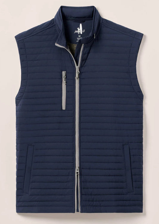 Crosswind Quilted Performance Vest in Wake by Johnnie-O