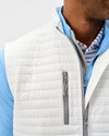 Crosswind Quilted Performance Vest in White by Johnnie-O