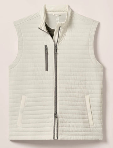 Crosswind Quilted Performance Vest in White by Johnnie-O