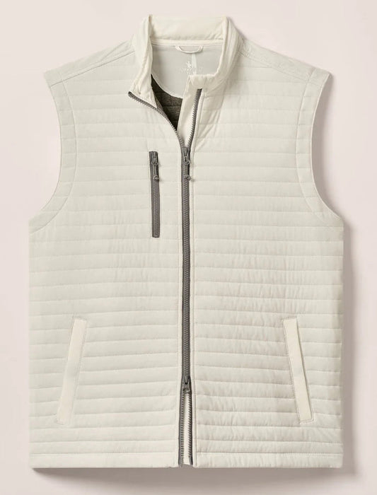 Crosswind Quilted Performance Vest in White by Johnnie-O
