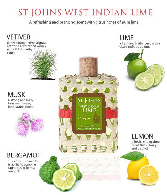 West Indian Lime After Shave in 8 oz. Splash by St. John's Fragrances