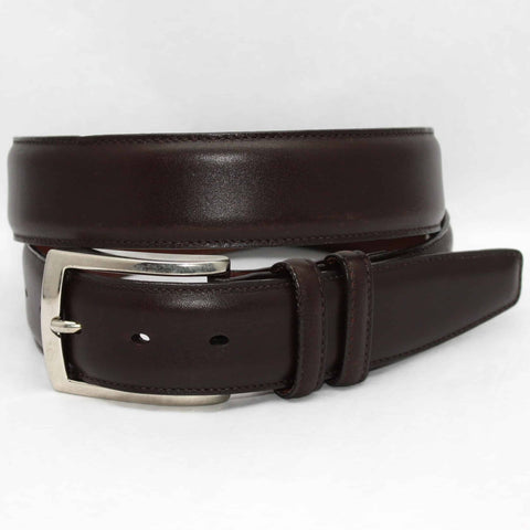Italian Burnished Calfskin Belt in Brown by Torino Leather Co.