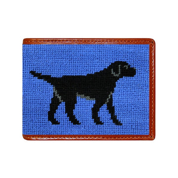 Black Lab Needlepoint Wallet by Smathers & Branson