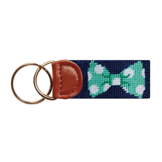 Bow Tie Needlepoint Key Fob by Smathers & Branson
