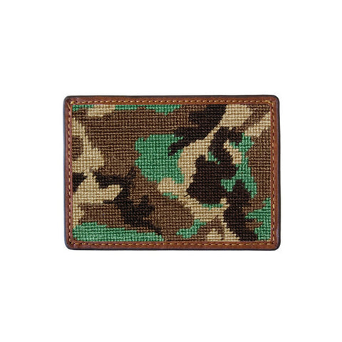Camo Needlepoint Card Wallet by Smathers & Branson