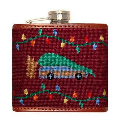 Christmas Vacation Needlepoint Flask by Smathers & Branson