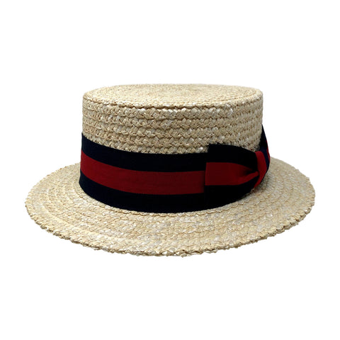 Classic Boater Straw Hat in Natural by One Fresh Hat