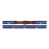 Crossed Clubs Needlepoint Belt on Navy by Smathers & Branson