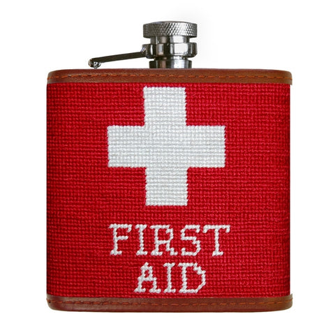 First Aid Needlepoint Flask by Smathers & Branson