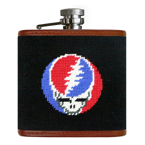 Steal Your Face Needlepoint Flask by Smathers & Branson