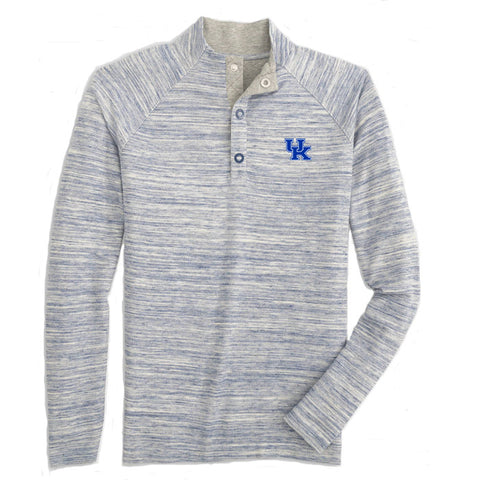University of Kentucky Fanning Henley Pullover in Lake by Johnnie-O