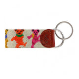 Dancing Bears Needlepoint Key Fob in Oatmeal by Smathers & Branson