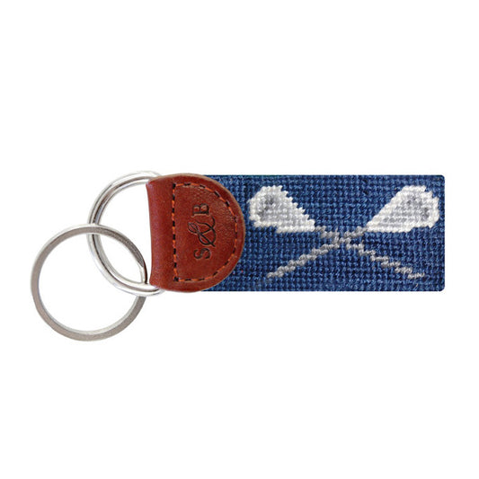 Lacrosse Needlepoint Key Fob by Smathers & Branson