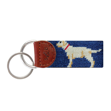 Yellow Lab Needlepoint Key Fob by Smathers & Branson