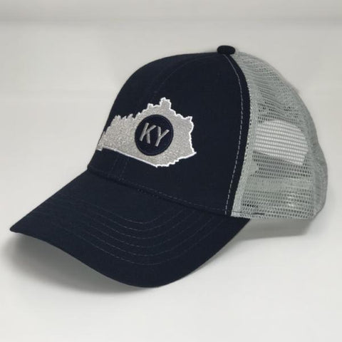 Kentucky State Trucker Hat in Navy by Logan's