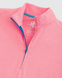 Vaughn Striped PREP-FORMANCE 1/4 Zip Pullover in Taffy by Johnnie-O