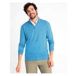 Vaughn Striped PREP-FORMANCE 1/4 Zip Pullover in Maverick by Johnnie-O