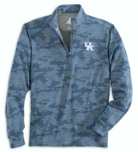 University of Kentucky "Rodney" Prep-Formance Quarter-Zip Pullover in Slate by Johnnie-O