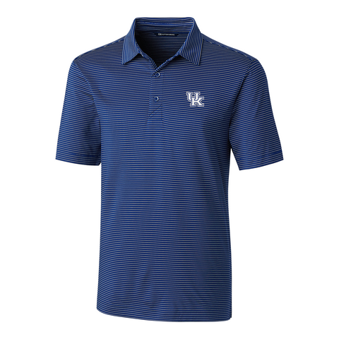 University of Kentucky Forge Pencil Stripe Stretch Polo in Tour Blue by Cutter & Buck