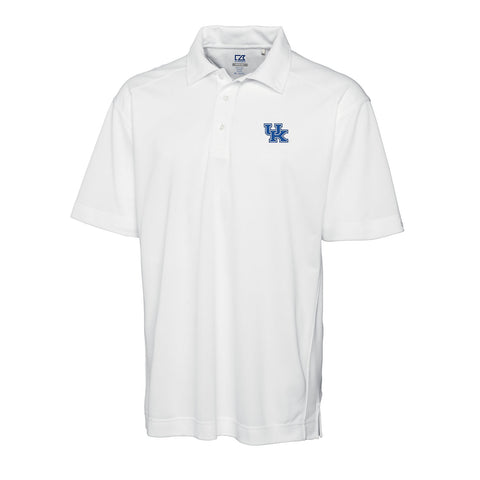University of Kentucky DryTec Genre Textured Polo in White by Cutter & Buck
