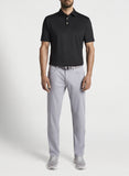 Solid Performance Polo Sean Self-Collar in Black by Peter Millar