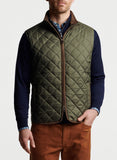 Essex Quilted Travel Vest in Olive by Peter Millar