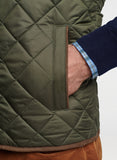 Essex Quilted Travel Vest in Olive by Peter Millar