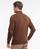 Nelson Essential Half Zip Sweater in Dark Sand by Barbour