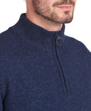 Essential Tisbury Half Zip Sweatshirt in Navy by Barbour