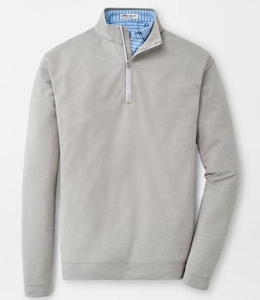 Melange Perth Performance Quarter-Zip in Gale Grey by Peter Millar ...