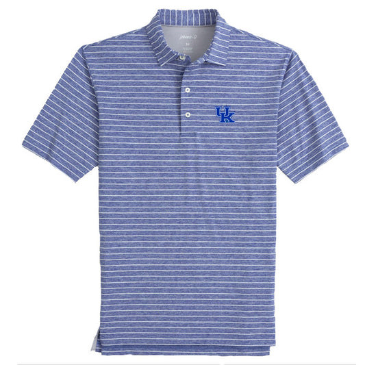 University of Kentucky Newton Striped Polo Polo in Royal by Johnnie-O