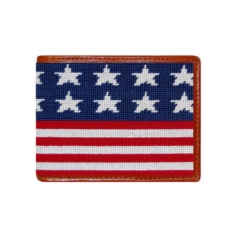 Old Glory Needlepoint Wallet by Smathers & Branson