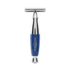 DE Safety Razor in Blue and Chrome by Edwin Jagger