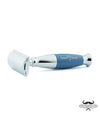 DE Safety Razor in Blue and Chrome by Edwin Jagger