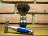 DE Safety Razor in Blue and Chrome by Edwin Jagger