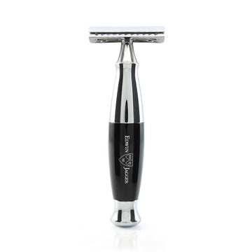 DE Safety Razor in Black and Chrome by Edwin Jagger