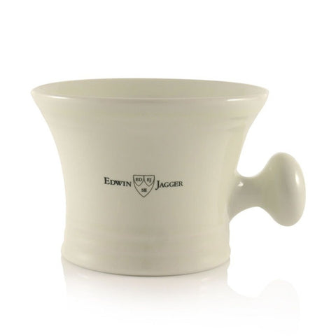 Porcelain Shaving Bowl with Handle in Ivory by Edwin Jagger